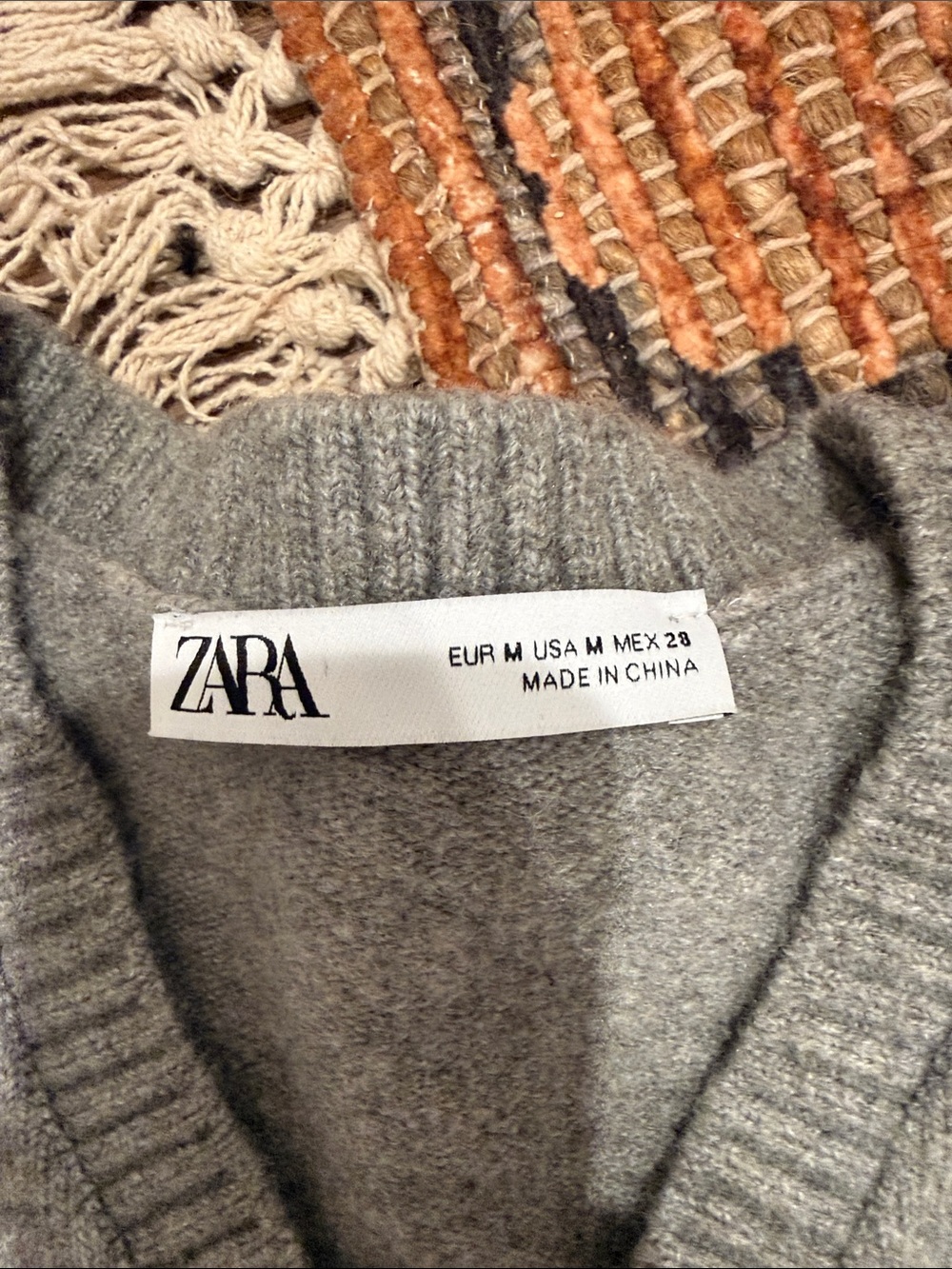 Zara Light Gray V-Neck Sweater Vest - Picture 2 of 4